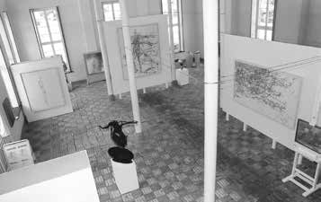 Blick in die Ausstellung „Reinhard Minkewitz – Linien//Paare“
in der Orangerie Schloss Rheda, Rheda-Wiedenbrück, 2002